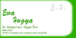 eva hogya business card